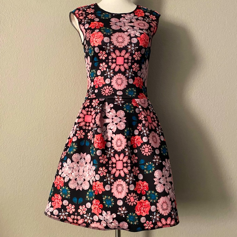H&M Jewel Print Dress w/ A-line Cut